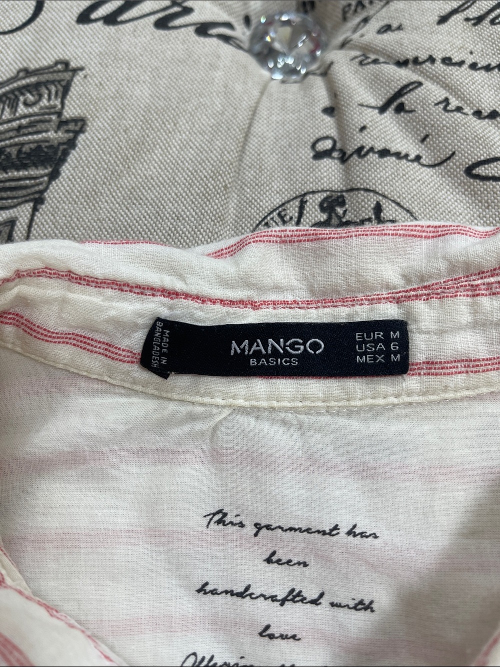 🇨🇦 Mango Semi-Transparent Button-Down Shirt - Picture 2 of 11